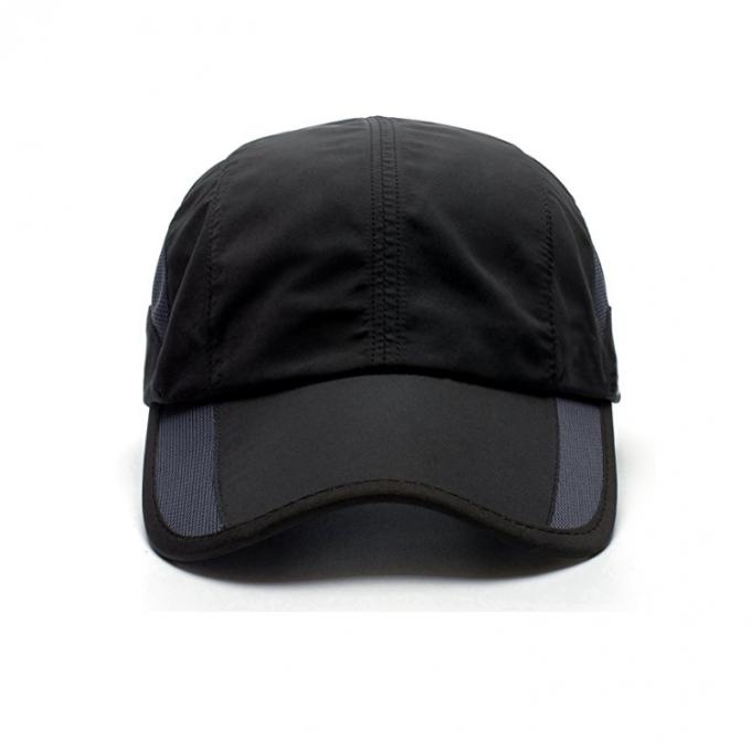 黒いゴルフ帽ODM及びOEMの帽子のCustomableナイロン網色のロゴの帽子