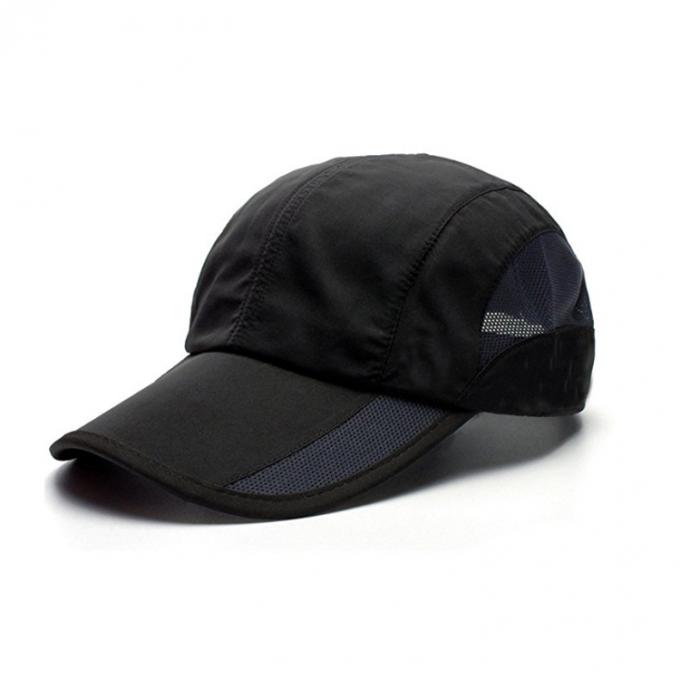 黒いゴルフ帽ODM及びOEMの帽子のCustomableナイロン網色のロゴの帽子