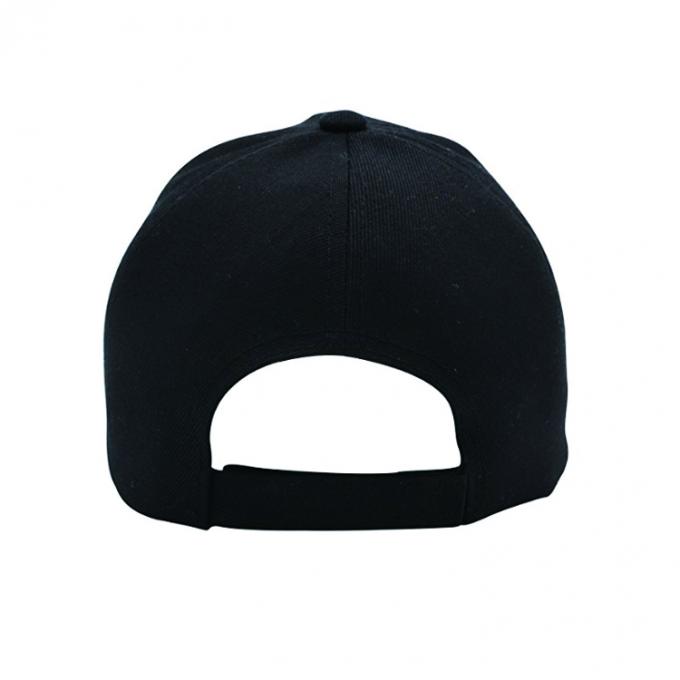 屋外の調節可能な平野の注文の黒い野球帽、男子野球帽