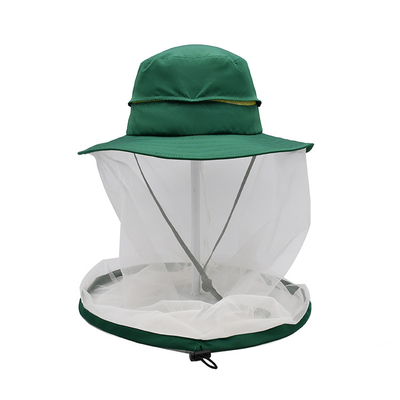 カの頭部の網の昆虫の証拠の網のバケツの帽子60cmが付いている純紫外線保護日曜日の帽子