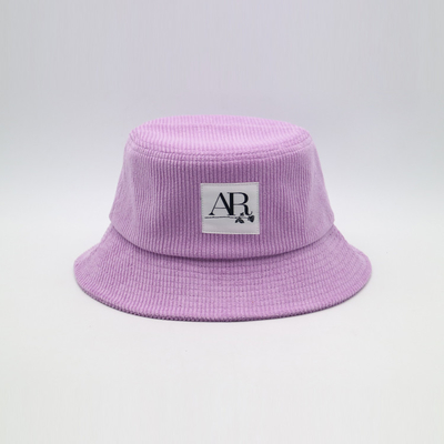 Whosalesはコーデュロイの冬のあなた自身のロゴの方法によって刺繍されるバケツの帽子をカスタム設計する