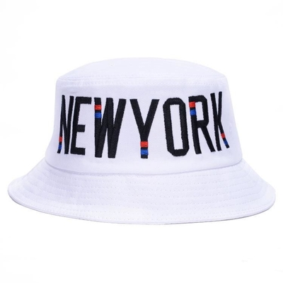 刺繍のニューヨーク様式の漁師のバケツの帽子100%のポリエステル生地