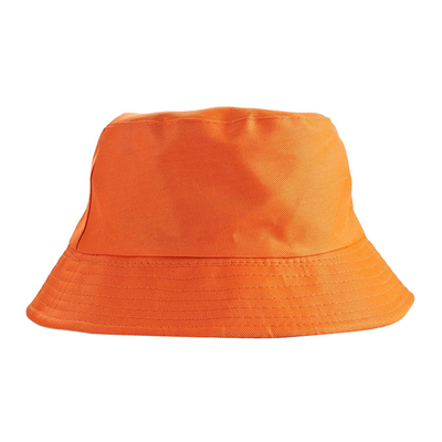 個人化されたオレンジ青年バケツの帽子、無地の出された都市バケツの帽子