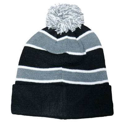 男女兼用の暖かい冬のニットの帽子の帽子100%のアクリルの物質的な注文のロゴ