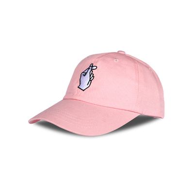綿のピンクの黒いスポーツのお父さんの帽子のシックな設計日曜日の保護ヘッドウェア