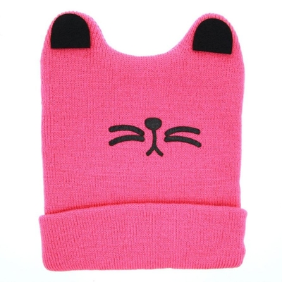 男の子の女の子猫耳の美しい赤ん坊の帽子は、毛織ヤーンのニット暖かい帽子の柔らかい材料を保ちます