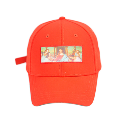 女の子のためのカスタマイズされた赤6のパネルのカーブのビルによって印刷される野球帽