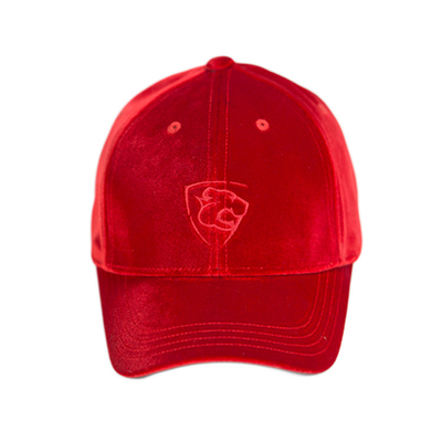 女性は軒の赤いビロードの冬の平らな刺繍のロゴの野球のCasquetteの帽子を曲げました