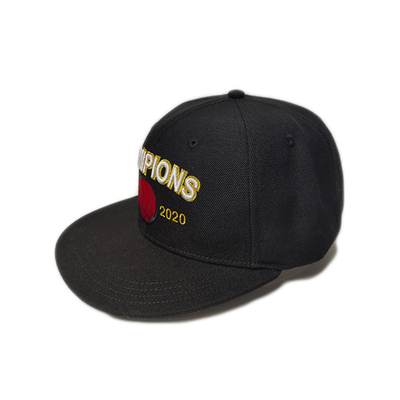 エース6のパネルの平らな縁の注文の刺繍のロゴはSanpbackの帽子の男女兼用の帽子Bsciをおおいます