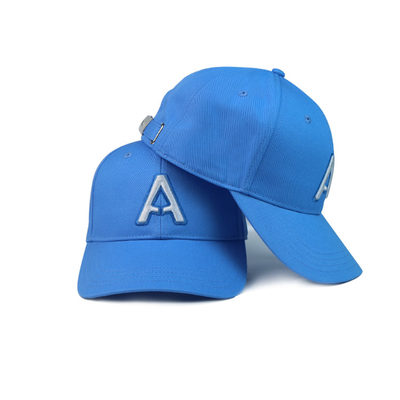 柔らかい流行の青い色5のパネルの野球帽のサイズ56-60CM