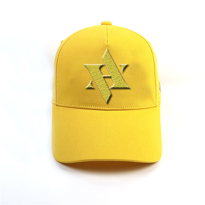 印刷された野球帽を5つのパネル/女性『Sの方法野球帽黄色にして下さい