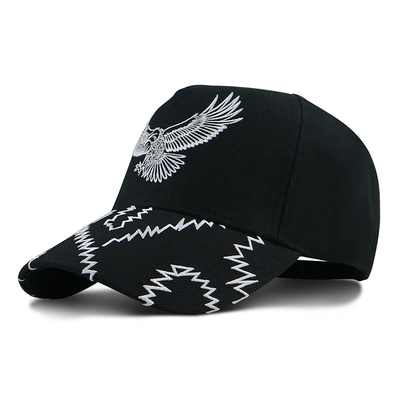 黒いOSFMは金属のバックルが付いている野球帽を構成した