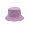 手紙の平らな刺繍の漁師のバケツ帽子によって編まれるパッチの100%の綿のあや織りの紫色