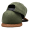 スエードの縁が付いている調子の軍隊の緑のMeltonの2ウールの急な回復の帽子