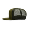 カーモ6のパネルの平らな縁の網の帽子の注文のロゴの軍隊の緑の平らな縁のトラック運転手の帽子