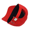 6アイレットが付いている調節バンド6のパネルの野球帽は継ぎ目の注文のロゴを補強した