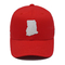 6アイレットが付いている調節バンド6のパネルの野球帽は継ぎ目の注文のロゴを補強した