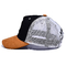 オーダーメイド 5 パネル トラッカーキャップ 高品質 スウェード カーブド フレーム メッシュ トラッカー帽