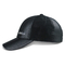 男女兼用の黒いスポーツのお父さんの帽子6のパネルの方法設計革材料