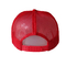 美しく赤い空白の網のトラック運転手の帽子、優れた設計メンズ5つのパネルの帽子