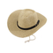 刺繍されたロゴの流行の編まれた夏のカウボーイの麦わら帽子