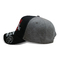 黒い驚くばかりの3Dによって刺繍される野球帽および灰色色の男性の使用