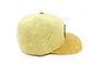 夏の間黄色く平らな縁の急な回復の帽子の植物繊維の乾燥した、通気性の適した