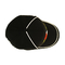 OEMの金属のバックル6のパネルの野球帽の刺繍のロゴのカーブの縁の注文のあや織りの綿の黒