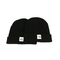 注文のかぎ針編みの黒いパッチのロゴの帽子によって編まれる冬の頭骨のスキー帽の帽子の無能のアルパカの帽子
