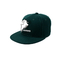 カスタマイズされた深緑色のHip Hopの急な回復の帽子の平らな縁の100%の綿
