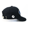 100% Cotton Customized Design Black rubber wolf Logo 6 Panel Baseball Caps Hats