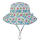 赤ん坊の幼児の格子縞のリバーシブルの日曜日の保護動物の帽子のバケツの帽子