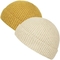 短い縁の大人のサイズの黄色いアクリルの明白なニットの帽子の帽子