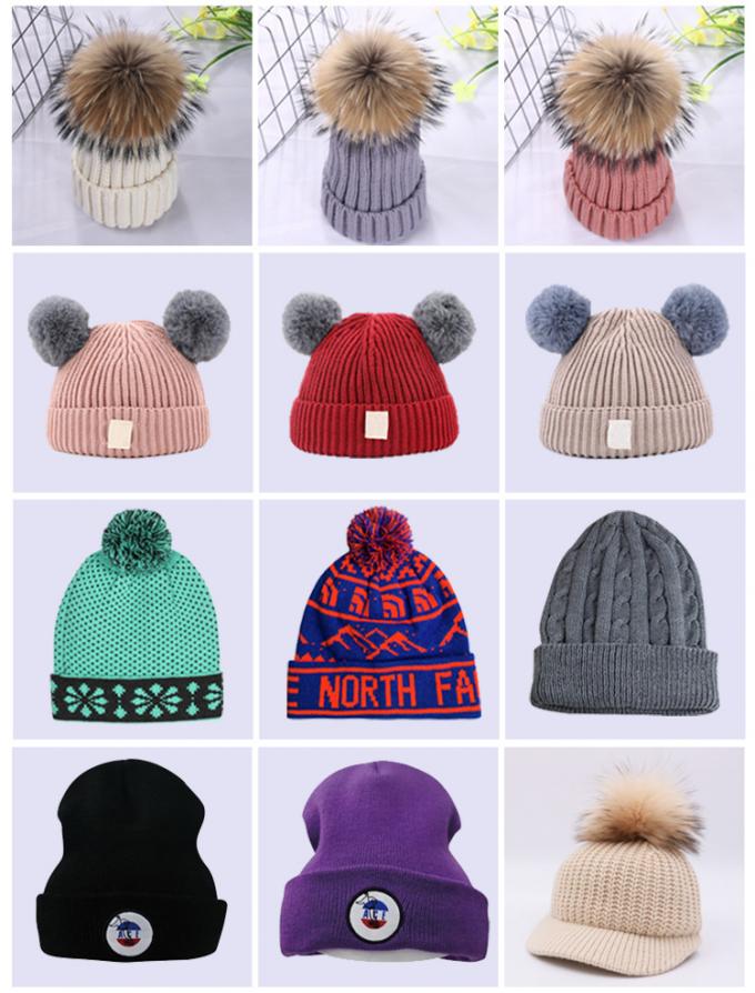 2019年の熱販売の良質の低価格は冬のウールによって編まれた帽子をカスタマイズしました