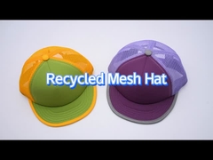 高耐久性コントラスト縫合 スナップバック閉鎖付きフラットブームメッシュキャップ