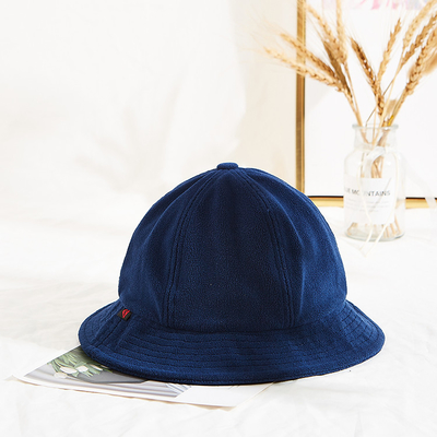 濃紺の暖かい冬の厚い採取のバケツの帽子の注文のロゴ