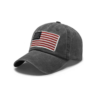 トラック運転手によって曲げられた縁6のパネルのお父さんの帽子は米国のロゴを刺繍した