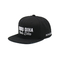 良質のブランクの黒Custom3Dの刺繍は6つのパネルの平らなビルの急な回復の帽子の帽子に文字を入れる