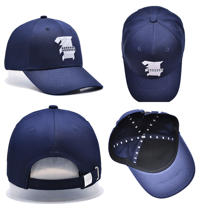スタイリッシュな5パネル野球キャップ 綿の布で 刺身のロゴと縫い目