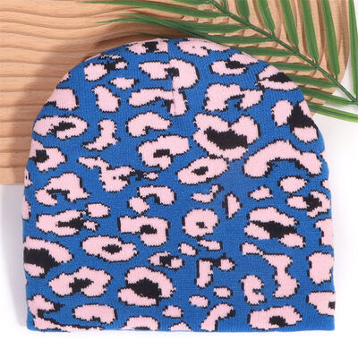 オーダーメイド ロゴ 高品質 男性 女性 アクリル 冬帽 キャップ レオパード プリント パターン ニット スローチ 帽子