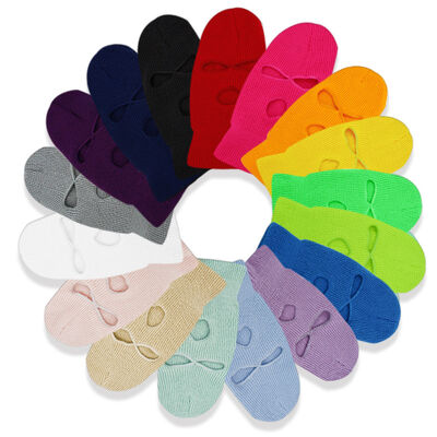 3穴ハットニットフルフェイススキーマスク 冬用バラクラバ 暖かいニットフルフェイスマスク アウトドアスポーツ ハロウィンギフト