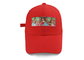 驚くばかりの大人のスポーツのお父さんの帽子の赤によって混ぜられる生地注文パッチの刺繍