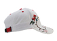 花/鳥は野球帽、白い綿のキャンバスの野球帽を刺繍しました