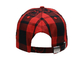 楽しみ6のパネルの野球帽、赤く黒い格子テニスの野球帽の通り様式