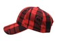 楽しみ6のパネルの野球帽、赤く黒い格子テニスの野球帽の通り様式