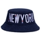 刺繍のニューヨーク様式の漁師のバケツの帽子100%のポリエステル生地