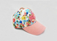 女の子は花の印刷および3D刺繍が付いている刺繍された野球帽を飾ります