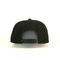 パネルの平らなビルの6つの帽子、習慣100%のアクリルの平らな縁の黒のGorrasの帽子、注文のロゴ