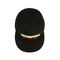 パネルの平らなビルの6つの帽子、習慣100%のアクリルの平らな縁の黒のGorrasの帽子、注文のロゴ