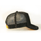 注文の男女兼用の5つはトラック運転手の帽子の帽子、カスタマイズされた黒い3D刺繍の網の帽子にパネルをはめます